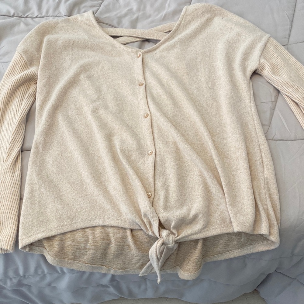 Tan shirt